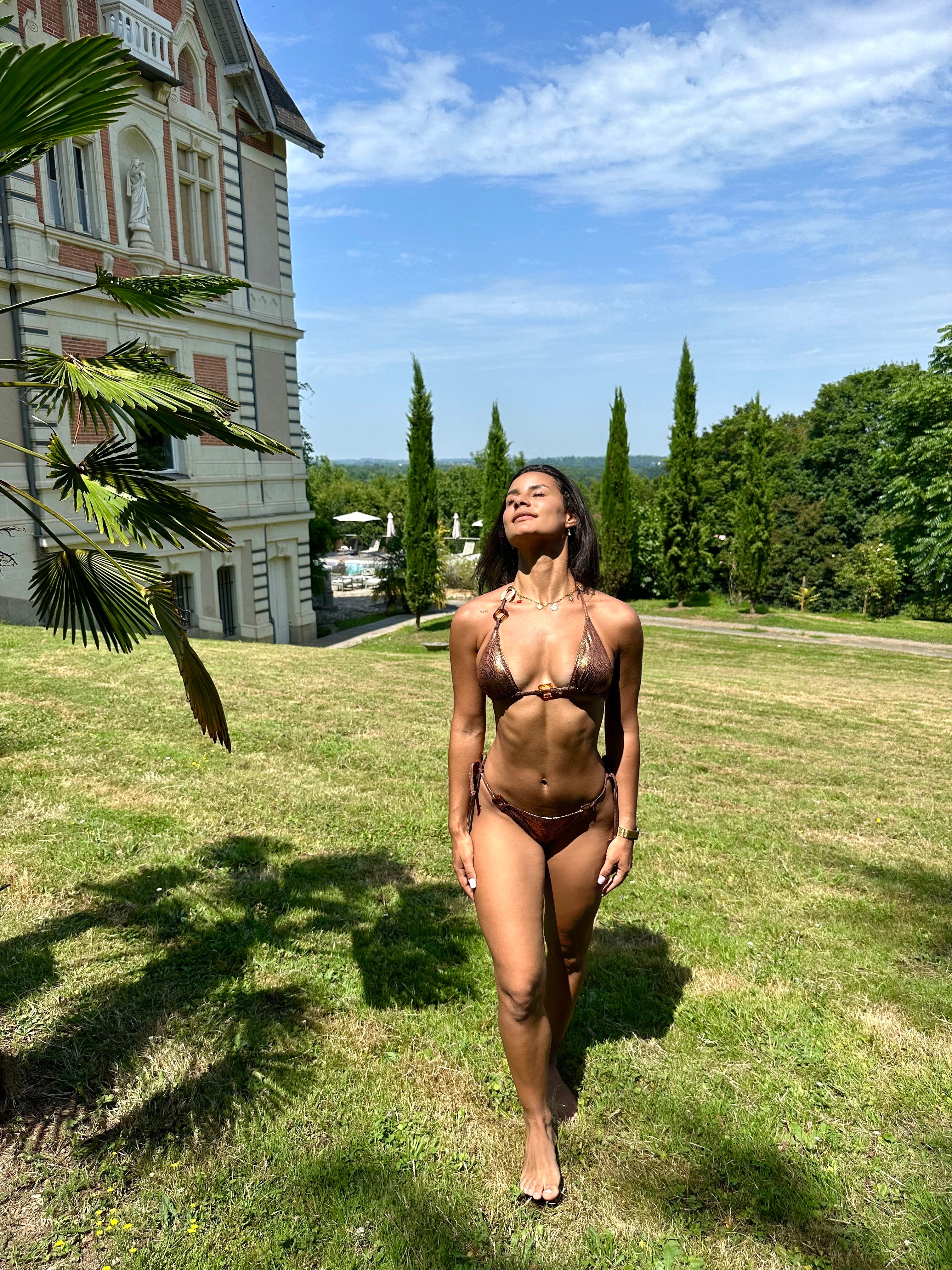 VEGAS satin bikini swimsuit