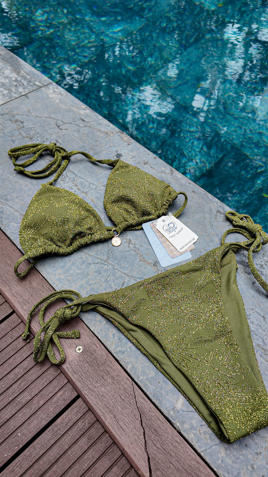 Swimsuit bikini UBUD kiwi scintillant