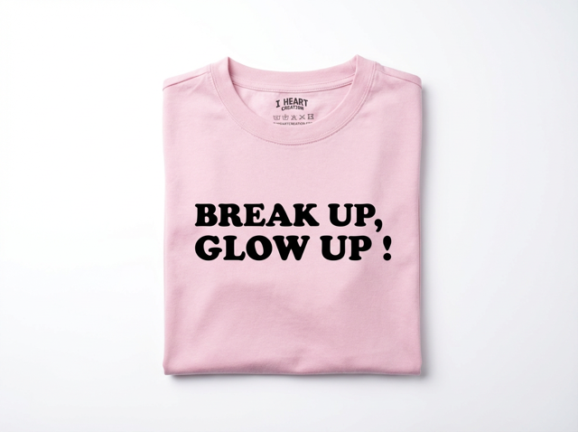 Baby Tee BREAK UP, GLOW UP ! — Crop Top Y2K | I Heart Creation™